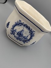 Cache pot Delft décor moulin