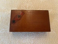 Ancien étui en bois pour jeux
