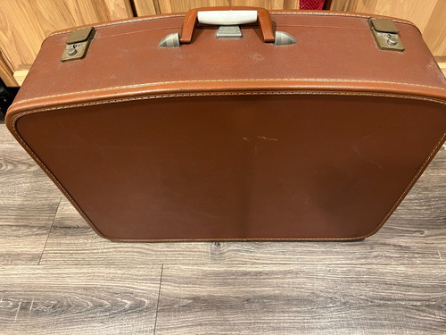 Vtg 60s brown hard shell - brown,