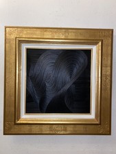 Tableau Abstraction Lyrique Hommage A Pierre Soulages Toile  40x40 Cadre D Art