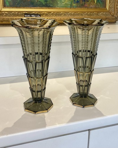 Paire vases style art - art, déco