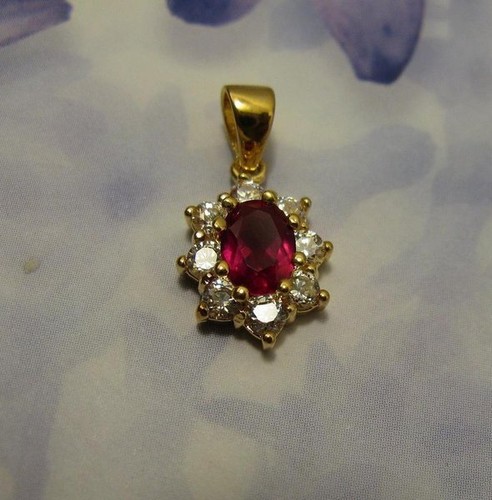 Pendentif marquise rubis - marquise, cz