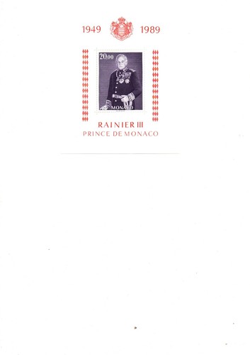 Feuillet neuf monaco 1989 - neuf,
