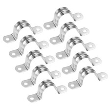 Collier U serrage conduits Sangle selle Tuyau Clip Acier inoxydable M25 10Pcs