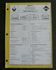 Fiche technique automobile RENAULT SAFRANE moteur essence V6