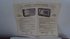 Vieille publicité poste radio TELE MONDIAL et TELEUNIVERS - années 60