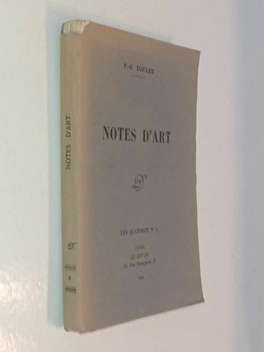 Toulet notes d art - p.-j, d'art
