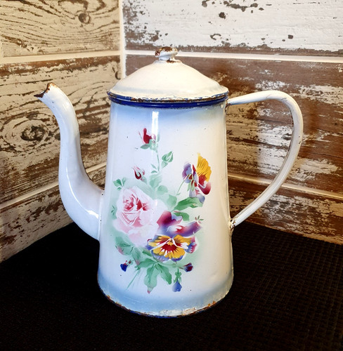 Cafetière tôle émaillée - cafetière, en