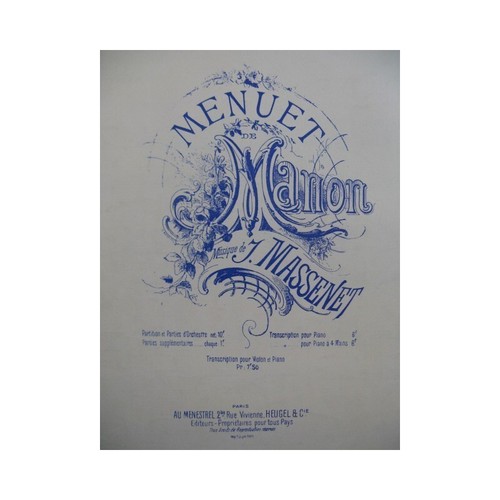 Massenet jules manon - jules, menuet