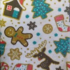 Tissu Fleece Doux Double Face BLANC NOËL