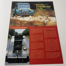 CITROEN 2CV 60 JAHRE / brochure catalogue / 12p / DE 2008