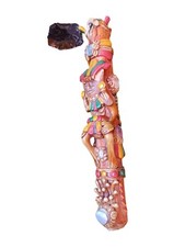 Tomahawk Indien Authentique avec Pierres Naturelles