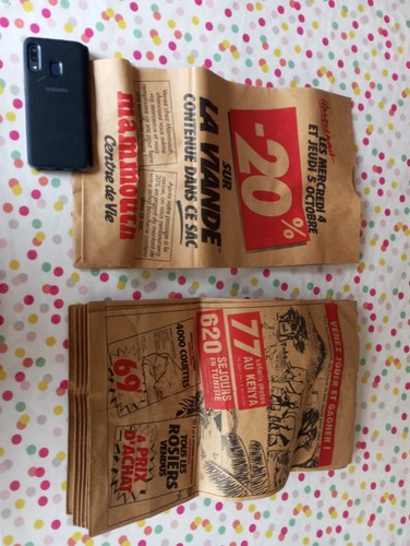 Sachet papier magasin mammouth - sachet,
