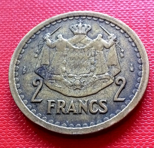 Pièce monaco 2 francs - 2,