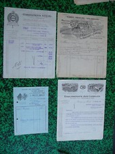 Lot 4 factures anciennes