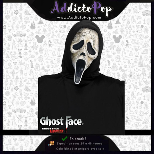 Deluxe ghost face aged mask - deluxe,