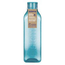 Gourdes Carrées | Gourdes sport étanches pour enfant | bouteille 1l | Bleu-gris