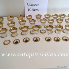 1 Verre liqueur 105mm Saint St Louis Cristal Thistle Or signé parfait