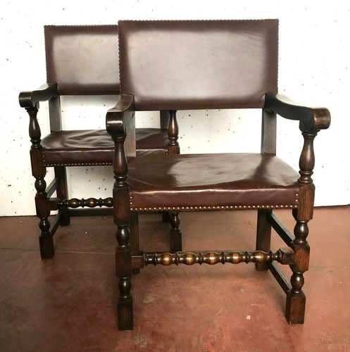 Paire fauteuils chêne - fauteuils, en