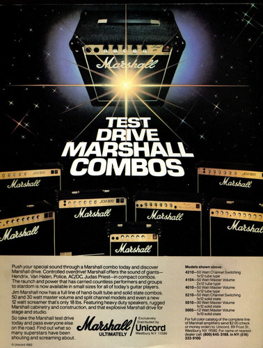 Vtg 80s marshall amplifier - 80s,