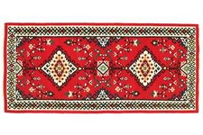 Tapis Kilim Turc Tissé À La Main 90x180 Rouge Motif Géométrique Orient