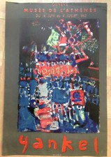 YANKEL 1963 AFFICHE LITHOGRAPHIEE ORIGINALE GUILLARD MUSEE DE L'ATHENEE GENEVE