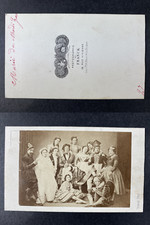 Franck, Paris, Mariés du Mardi Gras Vintage cdv albumen print. Tirage al