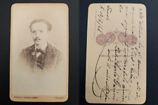 Benque, Trieste, Carlo Garini a Ferdinando Erba Vintage albumen print CDV.Riso