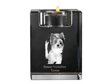 Biewer Terrier, Yorkshire Terrier - Porte-Bougie Avec Photo Chien, Teelichth