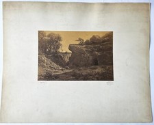 APPIAN Adolphe - [Paysage au rocher]. XIXème. Photographie artistique.