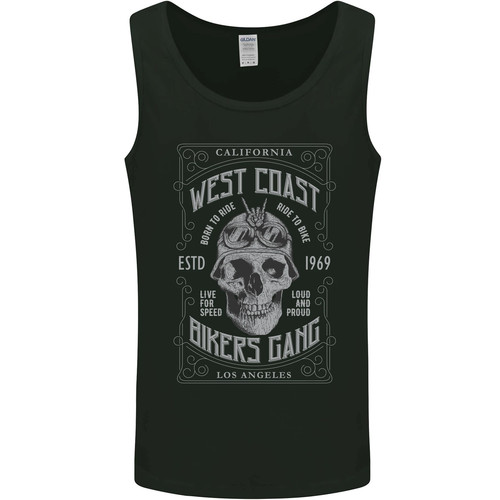 Gilet tank top skull motard - tank,