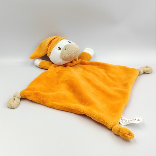 Doudou plat canard orange