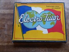 JEU ANCIEN ELECTRO-TUTOR INSTRUISEZ VOUS EN JOUANT JOUET MAJAPO avec 2 fiches