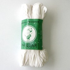 lot de 5 Echeveaux de coton à tricoter PHILDAR Modèle ZENITH Ecru 100 grammes