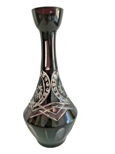 Superbe vase verre taillé - vase,