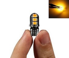 ampoule T10 led wy5w cob Orange silicone canbus pour clignotants répétiteurs 12V