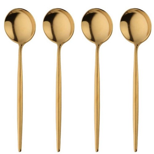 Gold dinner spoon - gold, 4