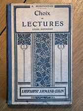 Ancien Livre Scolaire Choix De