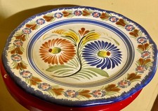 Assiette en faïence de Quimper Henriot décor floral stylisé ~1930