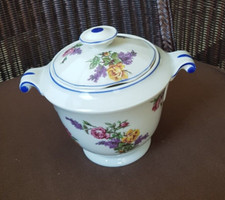 SUCRIER EN PORCELAINE FLEURIE DE LIMOGES *** BERNARDEAU