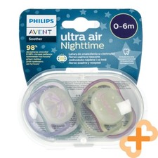 PHILIPS AVENT Tétine En Silicone 0-6 Mois Ultra Air Nuit SCF376/14 2 Pcs.