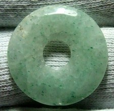 Chinois Harmony Paix Donut Naturel Nephrite Jade Gemme Pierre Sculpté Breloque