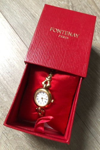 Coffret montre métal doré - montre,