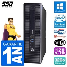 PC HP ProDesk 600 G1 SFF Intel Pentium G3220 RAM 32Go SSD 120Go Windows 10 Wifi