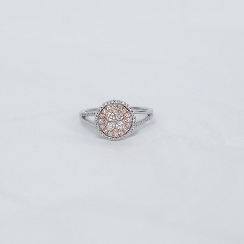 White rose gold ring - white,