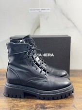 Halmanera Biker Femme Rama Cuir Noir Lumière Supplémentaire Casual Fait Botte 38