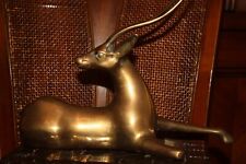 sculpture  Gazelle Antilope en laiton  h  23cm