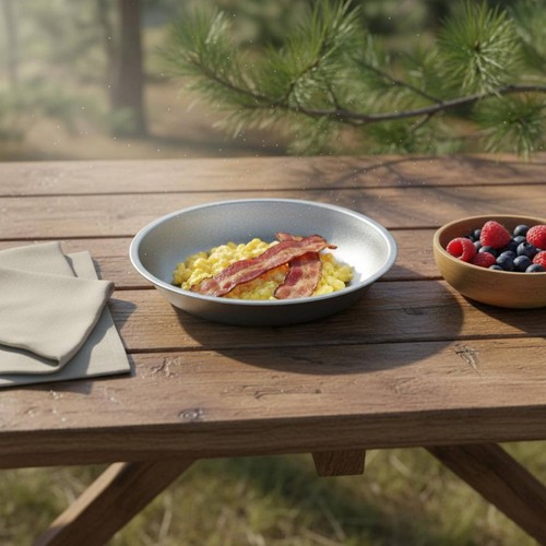 Assiette camping titane - assiette, en