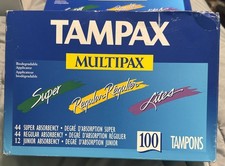 1-Vtg TAMPAX MULTIPAX 100ct