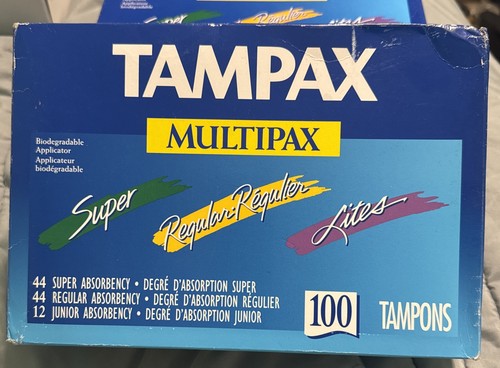 Vtg tampax multipax 100ct - multipax,